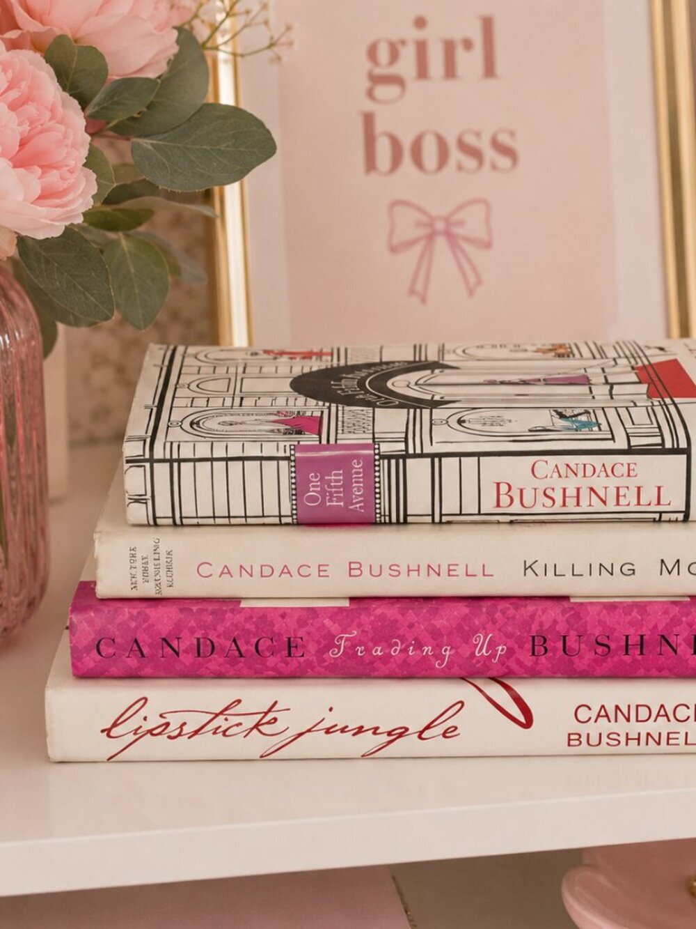 4 Candace Bushnell One Fifth Ave Lipstick Jungle Trading‎ Up Hardcover Books